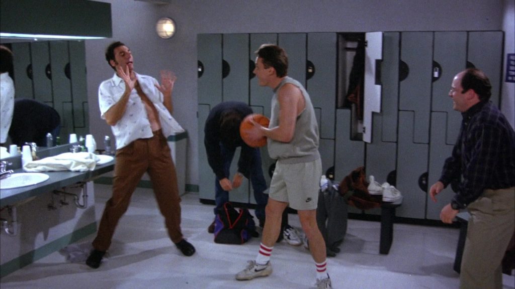 Nike Shorts and Shoes in Seinfeld Season 6 Episode 19 “The Jimmy” (1995) (Image 1)
