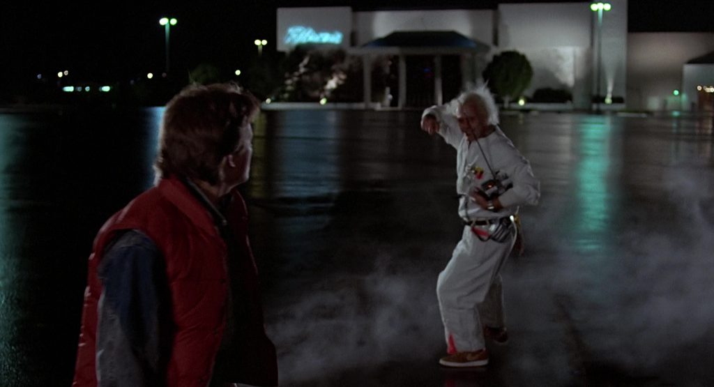Nike Sneakers (Brown) Worn by Christopher Lloyd (Dr. Emmett Brown) in Back to the Future (1985) (Image 1)