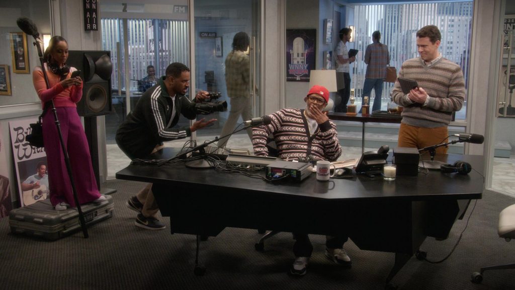 Nike Sneakers, Gucci Cardigan in Poppa's House S01E03 “Podcast” (2024) (Image 2)