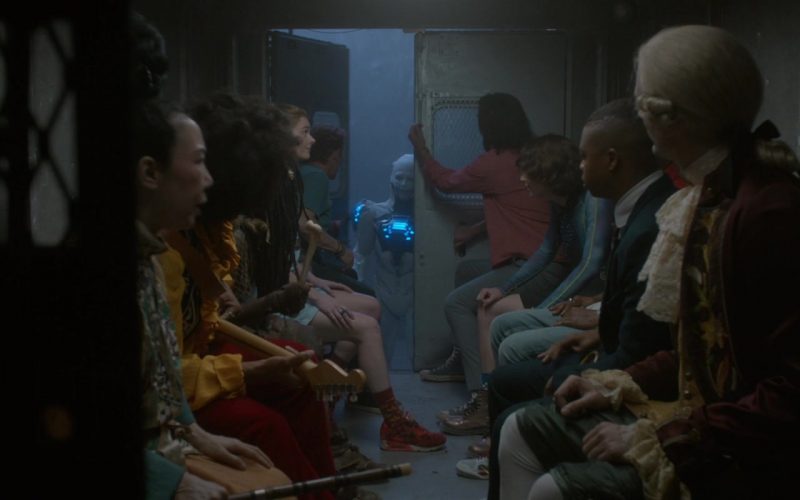 Nike Sneakers (Red) of Samara Weaving as Theodora ‘Thea' Preston in Bill & Ted Face the Music (2020) (Image 1)