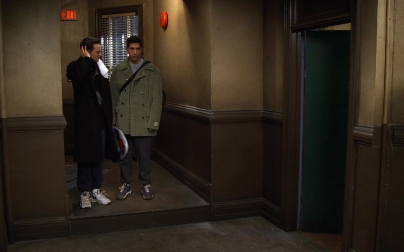 Nike Sneakers Worn by Matthew Perry (Chandler Bing) & Nike Shoes Worn by David Schwimmer (Ross Geller) in Friends Season 3 Episode 19 “The One With the Tiny T-Shirt” (1997) (Image 1)