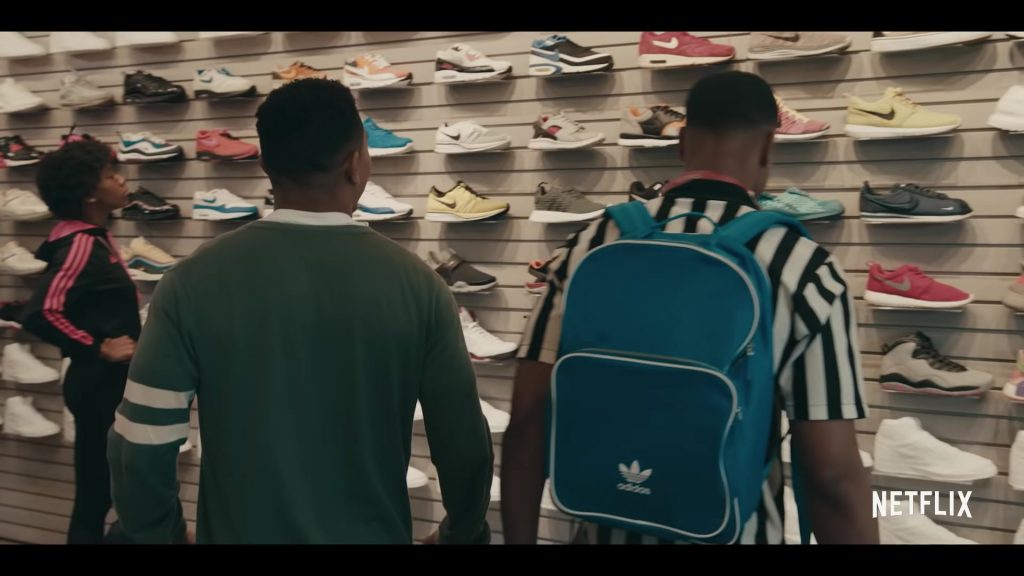 Nike Sneakers and Adidas Backpack in Sneakerheads Season 1 (2020) (Image 1)