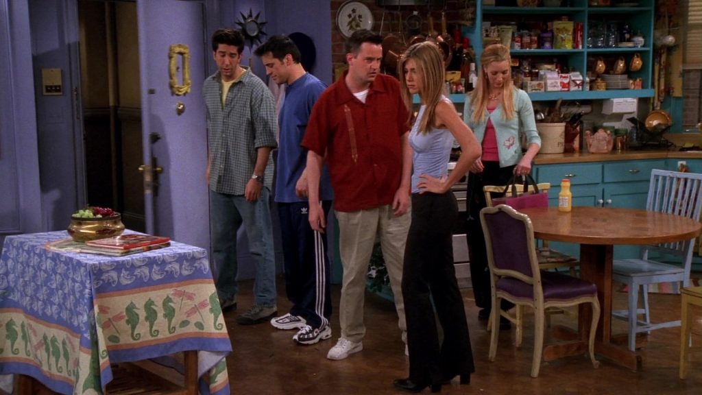 Nike Sneakers and Adidas Trousers Worn by Matt LeBlanc (Joey Tribbiani) in Friends Season 5 Episode 21 “The One With the Ball” (1999) (Image 2)