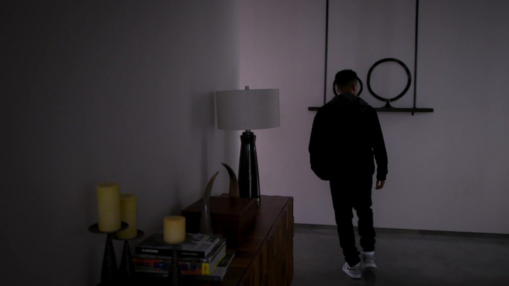 Nike Sneakers of Helmut Lang Men's Hoodie Worn by Lovell Adams-Gray as Dru Tejada in Power Book II - Ghost S02E08 “Drug Related” (2022) (Image 1)