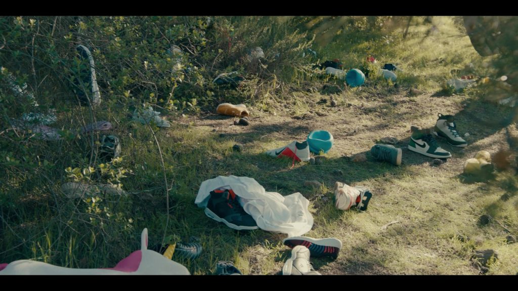 Nike Sneakers on the Grass in Sneakerheads S01E03 “The Match” (2020) (Image 1)