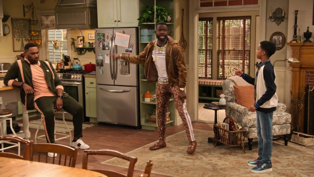 Nike Sparkly Sneakers Worn by Isaiah Russell-Bailey as Shaka McKellan in Family Reunion Season 1 Episode 14 “Remember Our Parents' Wedding” (2020) (Image 1)