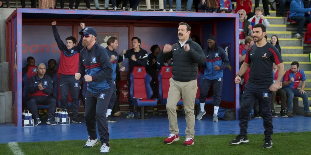 Nike Sportswear, New Balance and Nike Sneakers in Ted Lasso S03E12 “So Long, Farewell” (2023) (Image 3)
