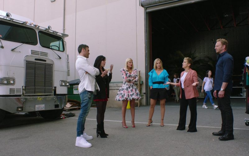 Nike White High Top Sneakers in BH90210 – Season 1, Episode 5, “Picture's Up” (2019) (Image 1)