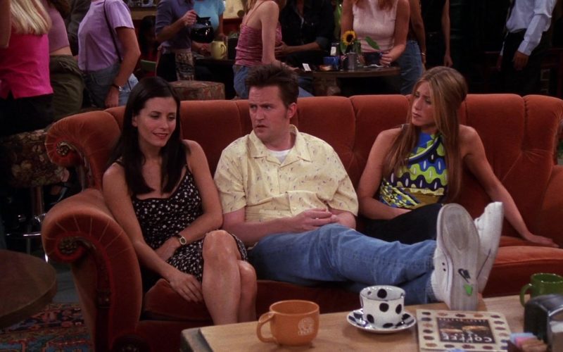 Nike White Shoes Worn by Matthew Perry (Chandler Bing) in Friends Season 7 Episode 14 “The One Where They All Turn Thirty” (2001) (Image 1)