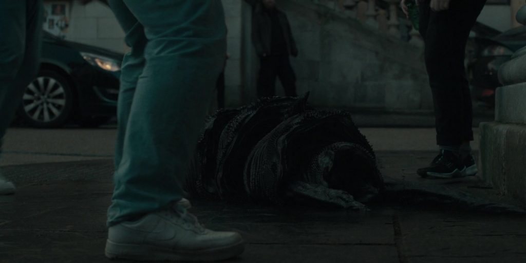 Nike White Shoes in Invasion S01E10 “First Day” (2021) (Image 1)