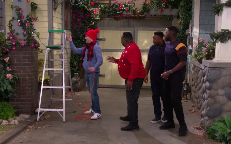 Nike White Sneakers For Men Worn by Max Greenfield as Dave Johnson in The Neighborhood Season 2 Episode 11 “Welcome to the Scooter” (2019) (Image 1)