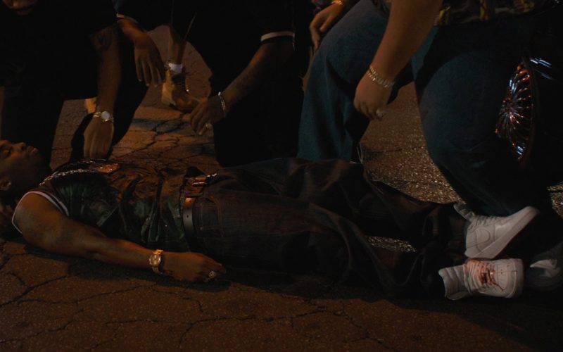 Nike White Sneakers Worn by Demetrius Shipp Jr. in All Eyez on Me (2017) (Image 1)