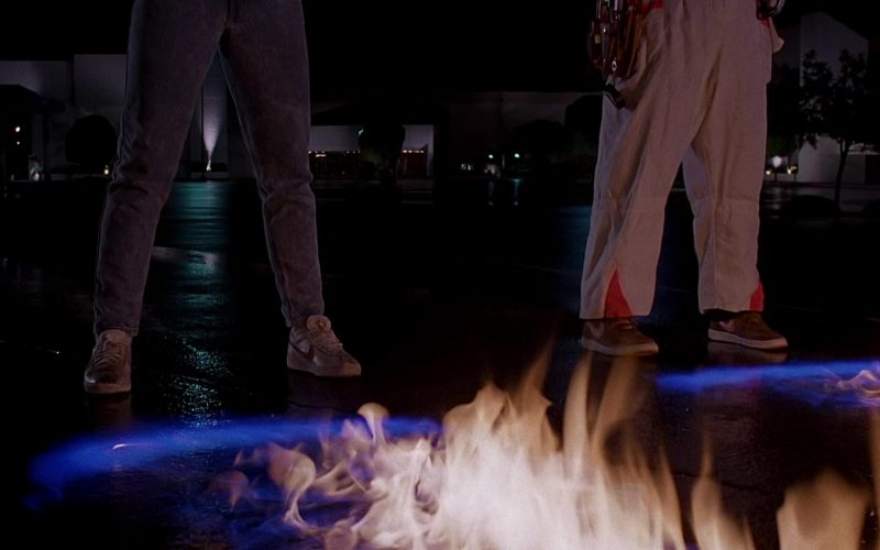 Nike White Sneakers Worn by Michael J. Fox and Nike Brown Shoes Worn by Christopher Lloyd in Back to the Future (1985) (Image 1)