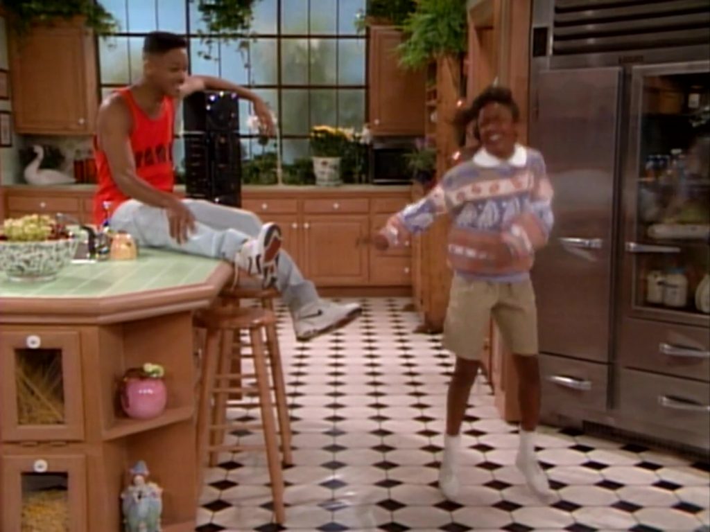 Nike White Sneakers Worn by Will Smith in The Fresh Prince of Bel-Air S01E04 “Not with My Pig, You Don't” (1990) (Image 1)