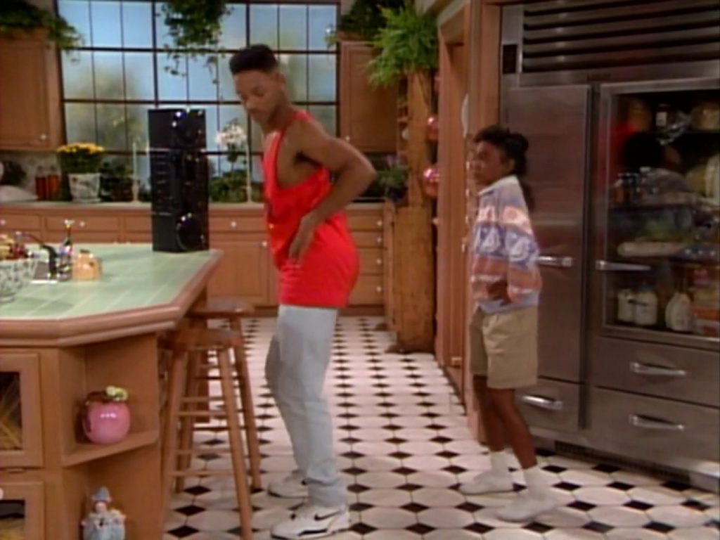 Nike White Sneakers Worn by Will Smith in The Fresh Prince of Bel-Air S01E04 “Not with My Pig, You Don't” (1990) (Image 2)