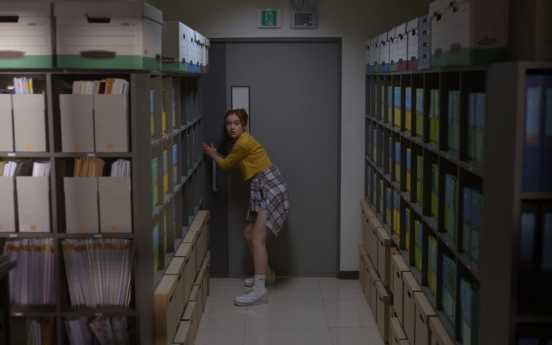 Nike White Sneakers and Socks Worn by Anna Cathcart as Katherine ‘Kitty' Song Covey in XO, Kitty S01E04 “TGIF” (2023) (Image 1)