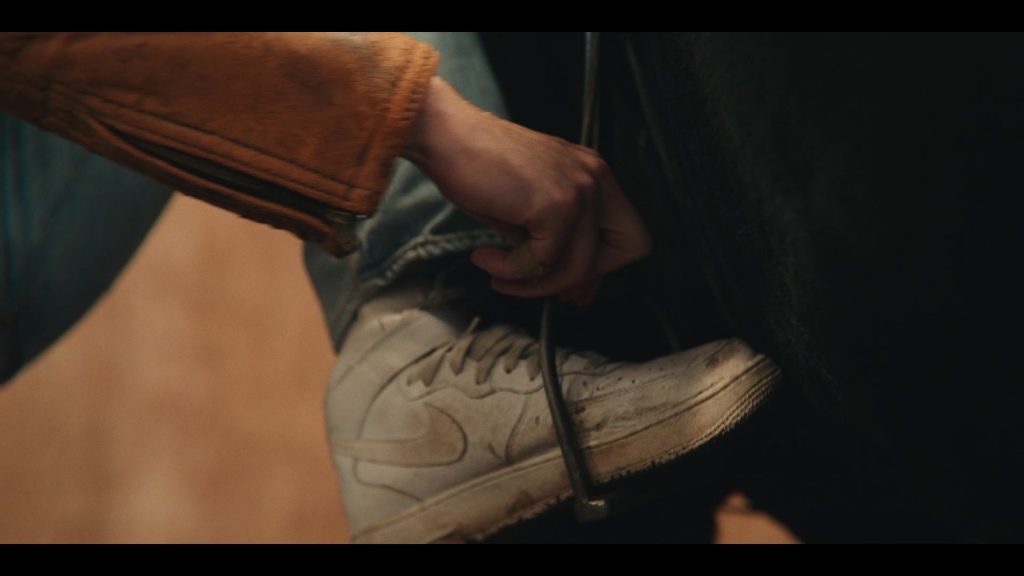 Nike White Sneakers of Connor Swindells as Adam Groff in Sex Education S04E04 (2023) (Image 1)