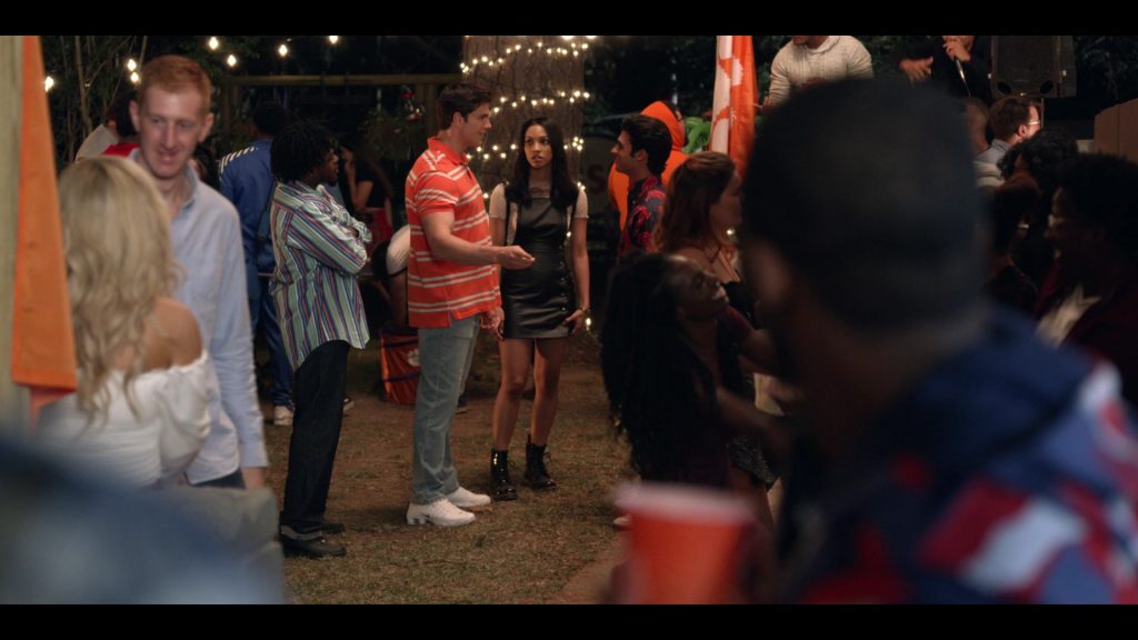Nike White Sneakers of Miles Burris as Keller in Safety (2020) (Image 1)