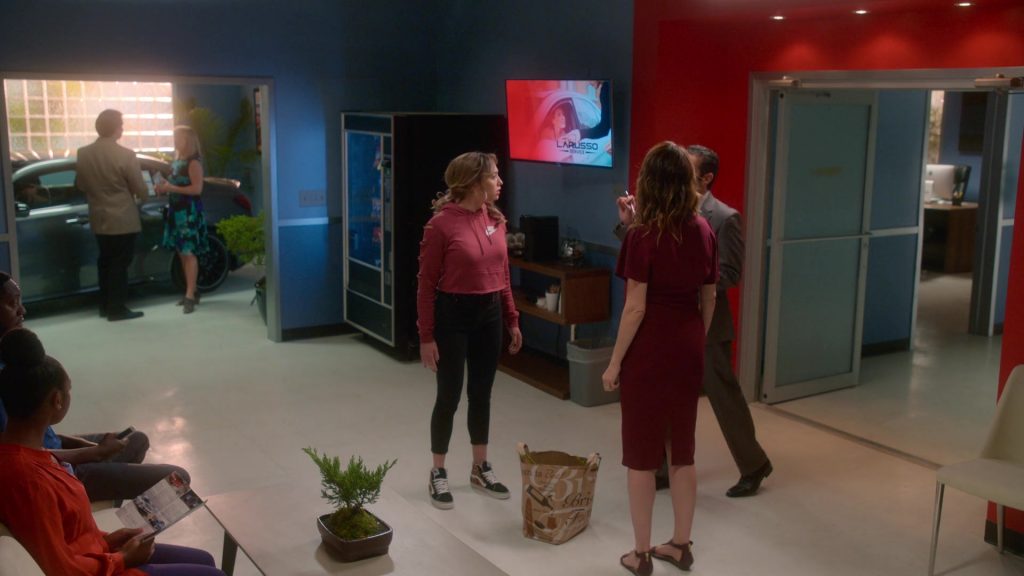 Nike Women's Hoodie and Vans Shoes of Peyton List as Tory Nichols in Cobra Kai S04E02 “First Learn Stand” (2021) (Image 2)