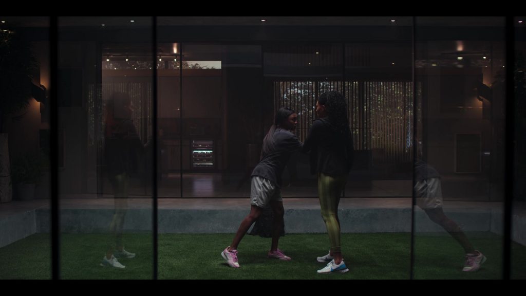 Nike Women's Shoes of Imani Lewis as Calliope ‘Cal' Burns and Nike Sneakers Worn by Aubin Wise as Talia in First Kill S01E02 “First Blood” (2022) (Image 1)