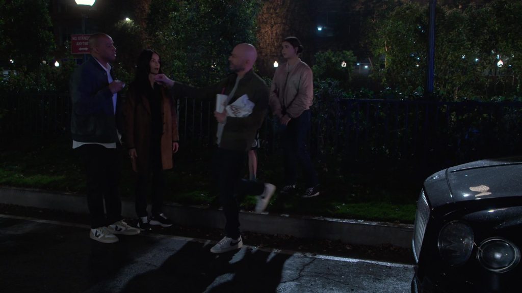Nike and Veja Shoes in Extended Family S01E06 “The Consequences of Status” (2024) (Image 3)