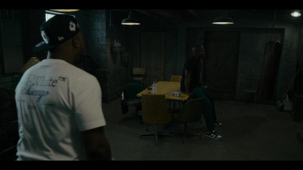 Off-White T-Shirt, CH Vodka, Nike Shoes in Power Book IV Force S03E05 “The Last Dance” (2025) (Image 1)