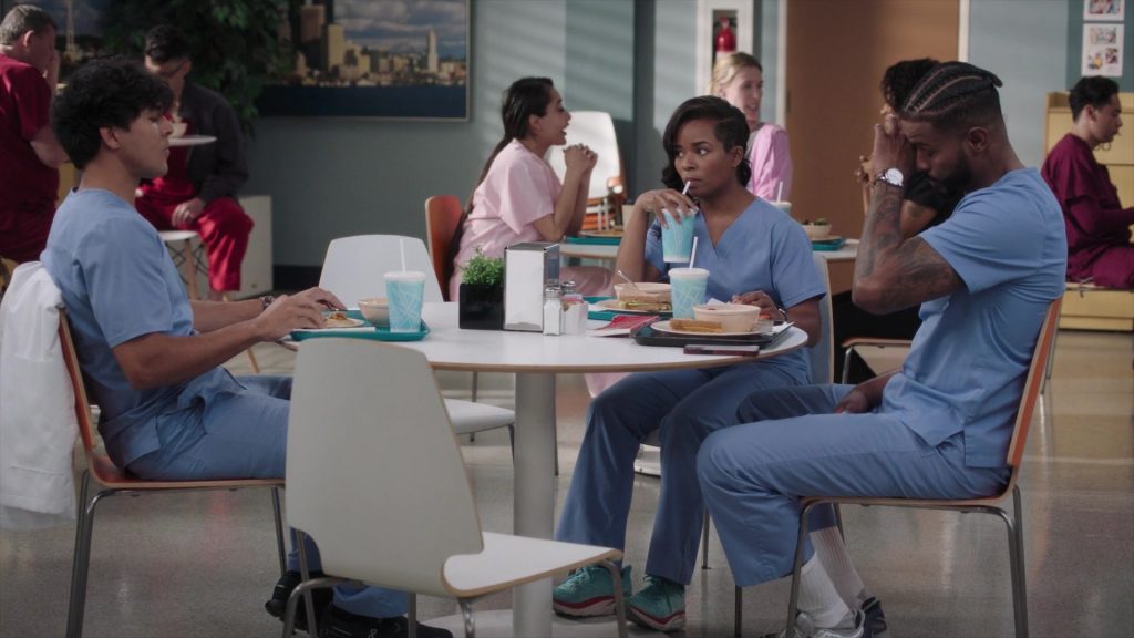 On and Hoka Sneakers in Greys Anatomy S22E16 “Feel It Still” (2026) (Image 1)