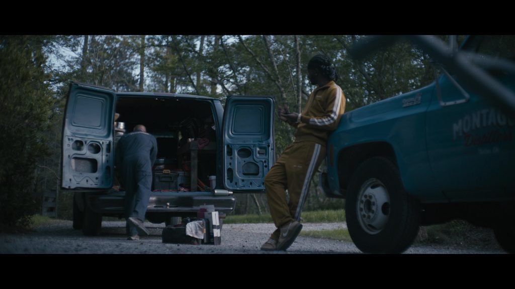 Palm Angels Tracksuit, Nike Sneakers in Tulsa King S03E02 “The Fifty” (2025) (Image 1)