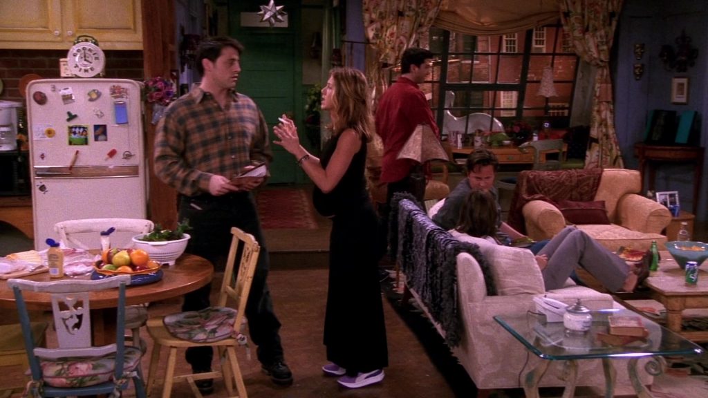 Puma Purple Sneakers Worn by Jennifer Aniston (Rachel Green) in Friends Season 8 Episode 19 “The One With Joey’s Interview” (2002) (Image 1)