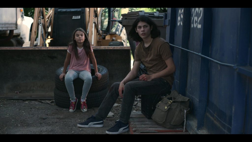 Puma Sneakers of Lucius Hoyos as Noah in Awake (2021) (Image 1)