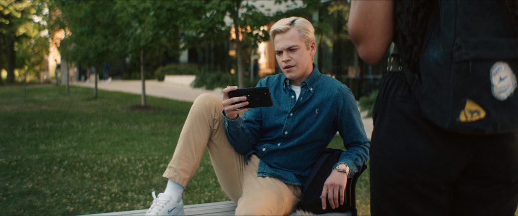 Ralph Lauren Denim Shirt and Nike Sneakers in Gen V S01E04 “The Whole Truth” (2023) (Image 1)