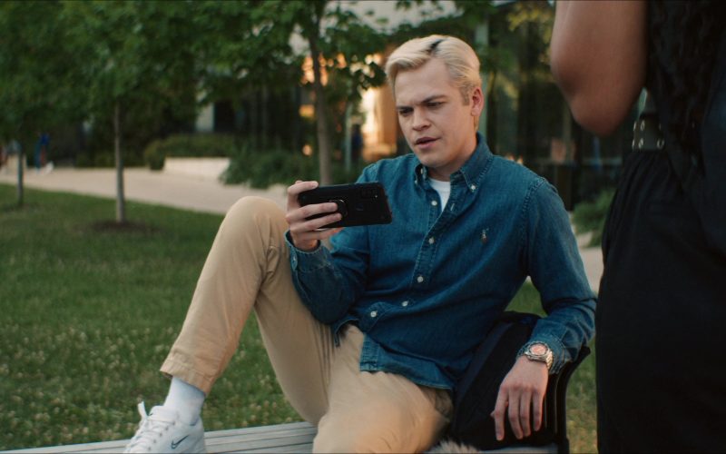 Ralph Lauren Denim Shirt and Nike Sneakers in Gen V S01E04 “The Whole Truth” (2023) (Image 1)