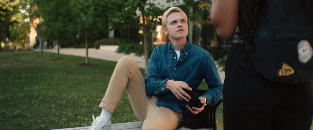 Ralph Lauren Denim Shirt and Nike Sneakers in Gen V S01E04 “The Whole Truth” (2023) (Image 3)