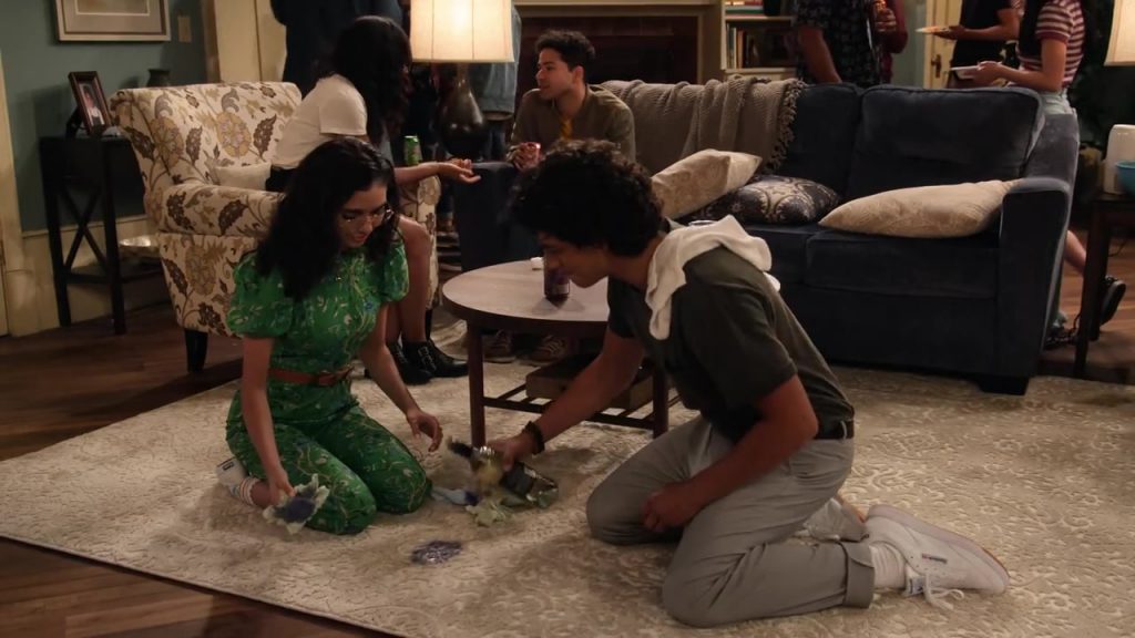 Reebok All-White Sneakers Worn by Conor Husting as Tad Cameron in The Expanding Universe of Ashley Garcia Season 1 Episode 2 “Spin, Doctor” (2020) (Image 1)