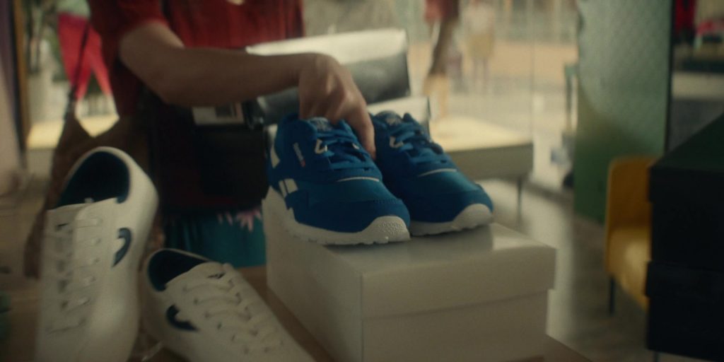 Reebok Blue Sneakers in Physical S01E06 “Let's Get It on Tape” (2021) (Image 1)