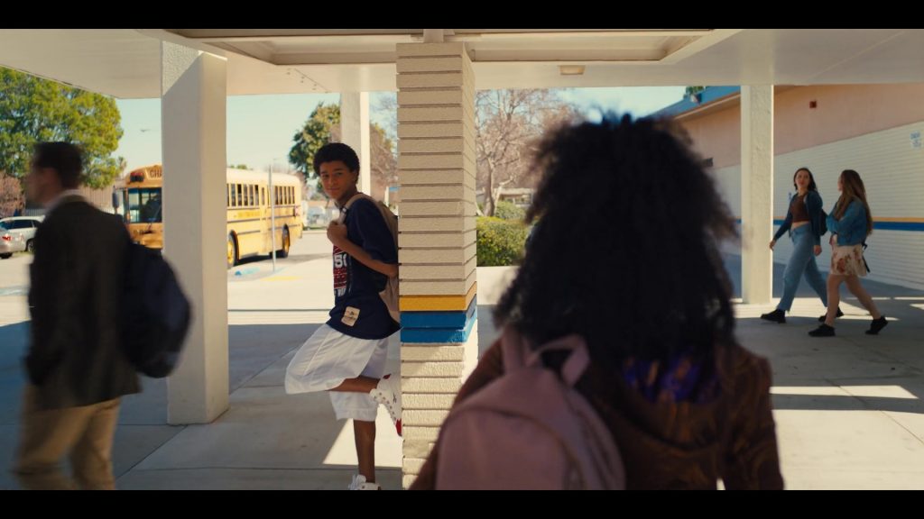 Reebok Men's HiTop Sneakers of Jaden Michael as Young Colin Kaepernick in Colin in Black & White S01E05 “Crystal” (2021) (Image 1)