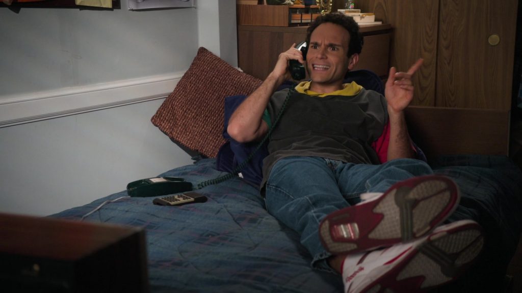Reebok Pump Men's White Sneakers of Troy Gentile as Barry in The Goldbergs S08E15 “Bever-lé” (2021) (Image 1)