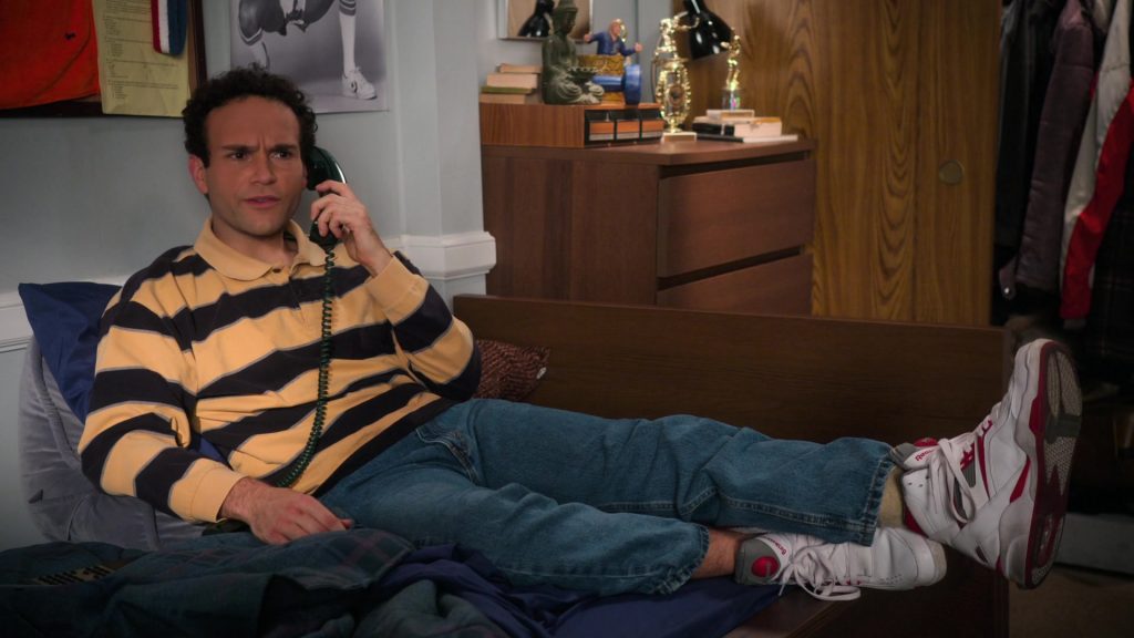 Reebok Pump Men's White Sneakers of Troy Gentile as Barry in The Goldbergs S08E15 “Bever-lé” (2021) (Image 2)