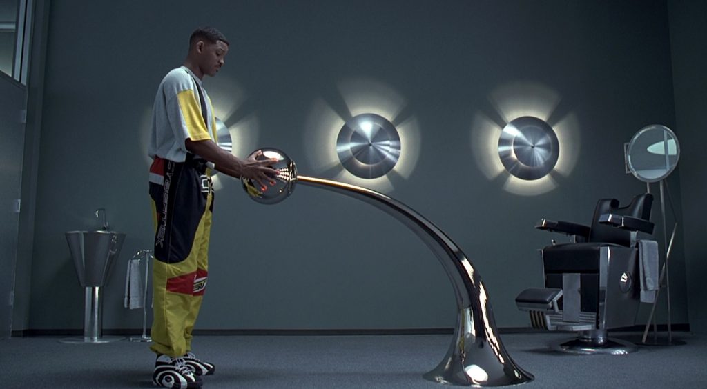 Reebok Shaqnosis Sneakers and CTK Racing Cybertek Pants Worn by Will Smith in Men in Black (1997) (Image 4)