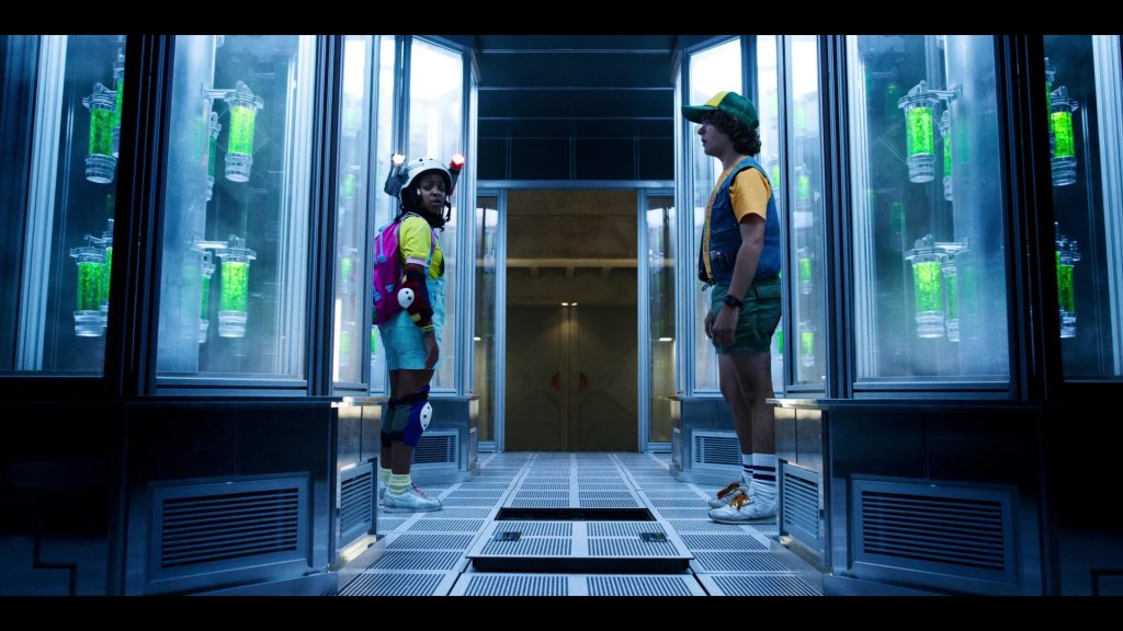 Reebok Sneakers Worn by Gaten Matarazzo as Dustin Henderson & Nike Shoes Worn by Priah Ferguson as Erica Sinclair in Stranger Things – Season 3, Episode 6, “E Pluribus Unum” (2019) (Image 1)