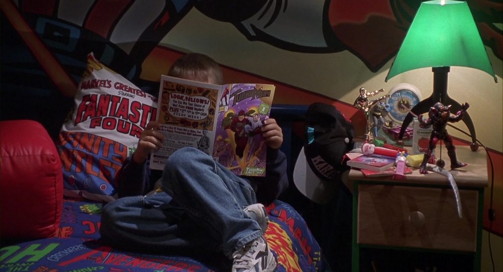 Reebok Sneakers Worn by Jake Lloyd and Marvel Pillow in Jingle All the Way (1996) (Image 1)