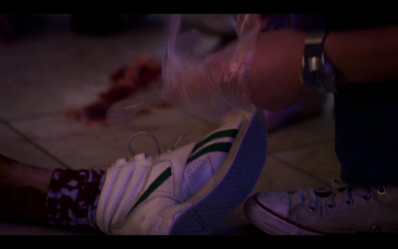 Reebok White Leather Shoes Worn by Millie Bobby Brown as Eleven aka Jane Hopper in Stranger Things – Season 3, Episode 8, “The Battle of Starcourt” (2019) (Image 1)