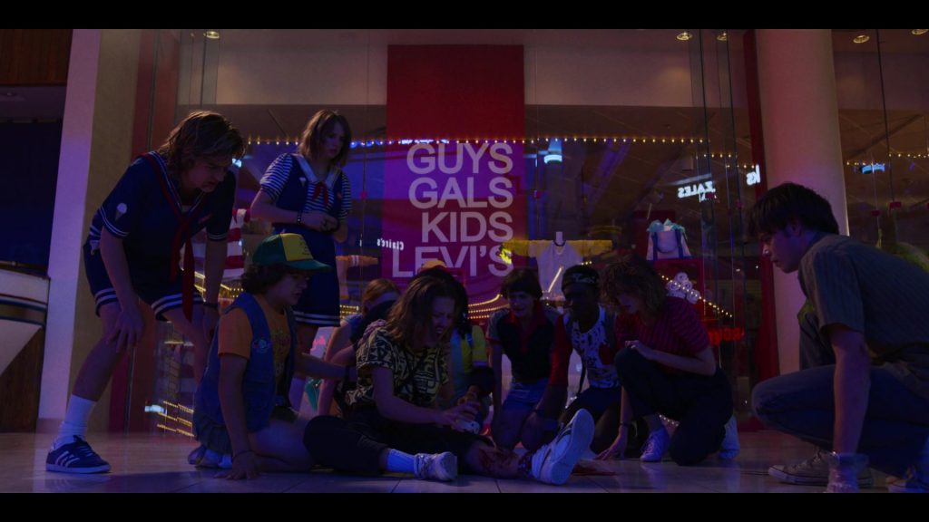 Reebok White Leather Shoes Worn by Millie Bobby Brown as Eleven aka Jane Hopper in Stranger Things – Season 3, Episode 8, “The Battle of Starcourt” (2019) (Image 2)