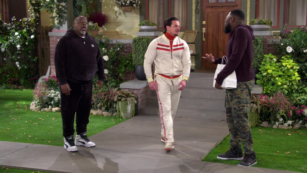 Sergio Tacchini Hoodie, Pants and Puma Sneakers in The Neighborhood S07E13 “Welcome to Not Being in It” (2025) (Image 21)
