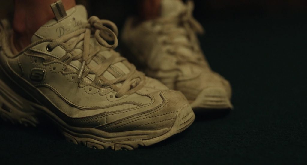 Skechers D'Lites Women's Sneakers of Jessica Barden as Sky in Jungleland (2019) (Image 1)