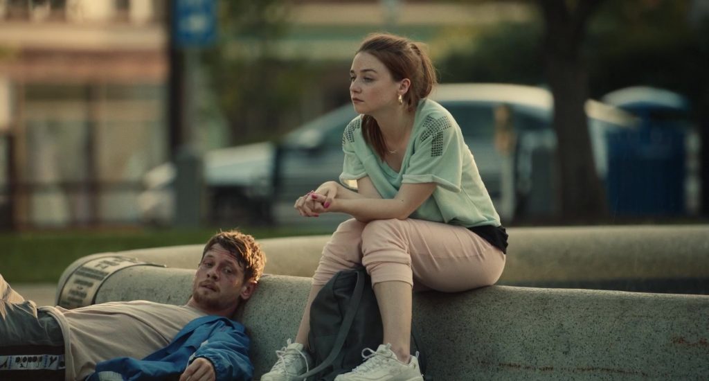 Skechers D'Lites Women's Sneakers of Jessica Barden as Sky in Jungleland (2019) (Image 3)