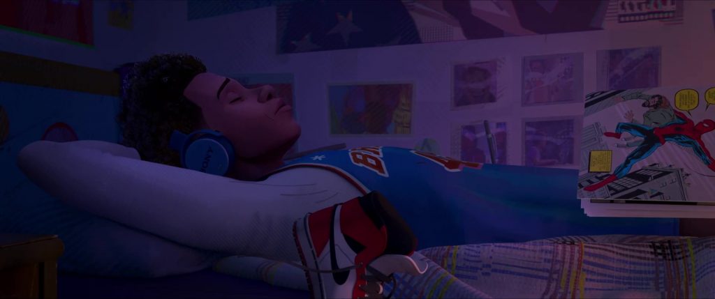 Sony Headphones and Nike Shoes in Spider-Man - Across the Spider-Verse (2023) (Image 1)