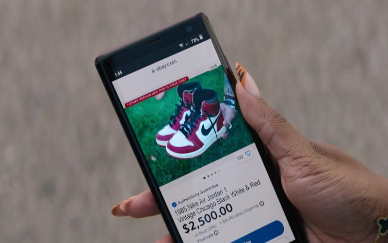 Sony Xperia Android Smartphone, Ebay.com and Nike Air Jordan 1 Sneakers in One Of Them Days (2025) (Image 1)