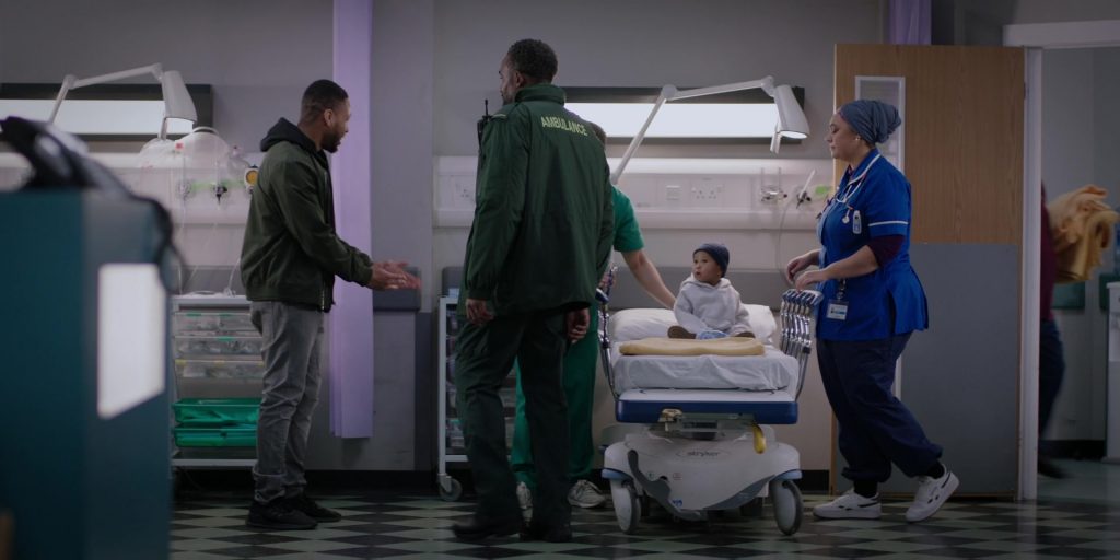 Stryker Hospital Bed, Reebok Sneakers in Casualty S39E34 “Supply and Demand Episode 4” (2025) (Image 2)