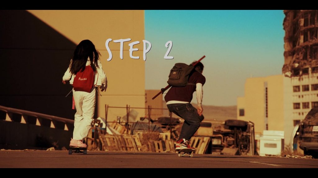Supreme Red Backpack and Nike Shoes in Daybreak Season 1 Episode 6 “5318008” (2019) (Image 2)